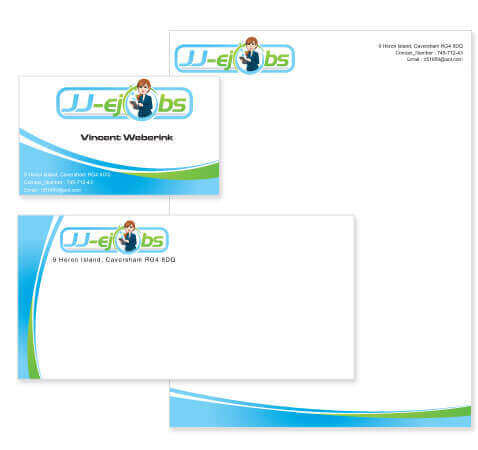 Online Job Portal Stationery Design